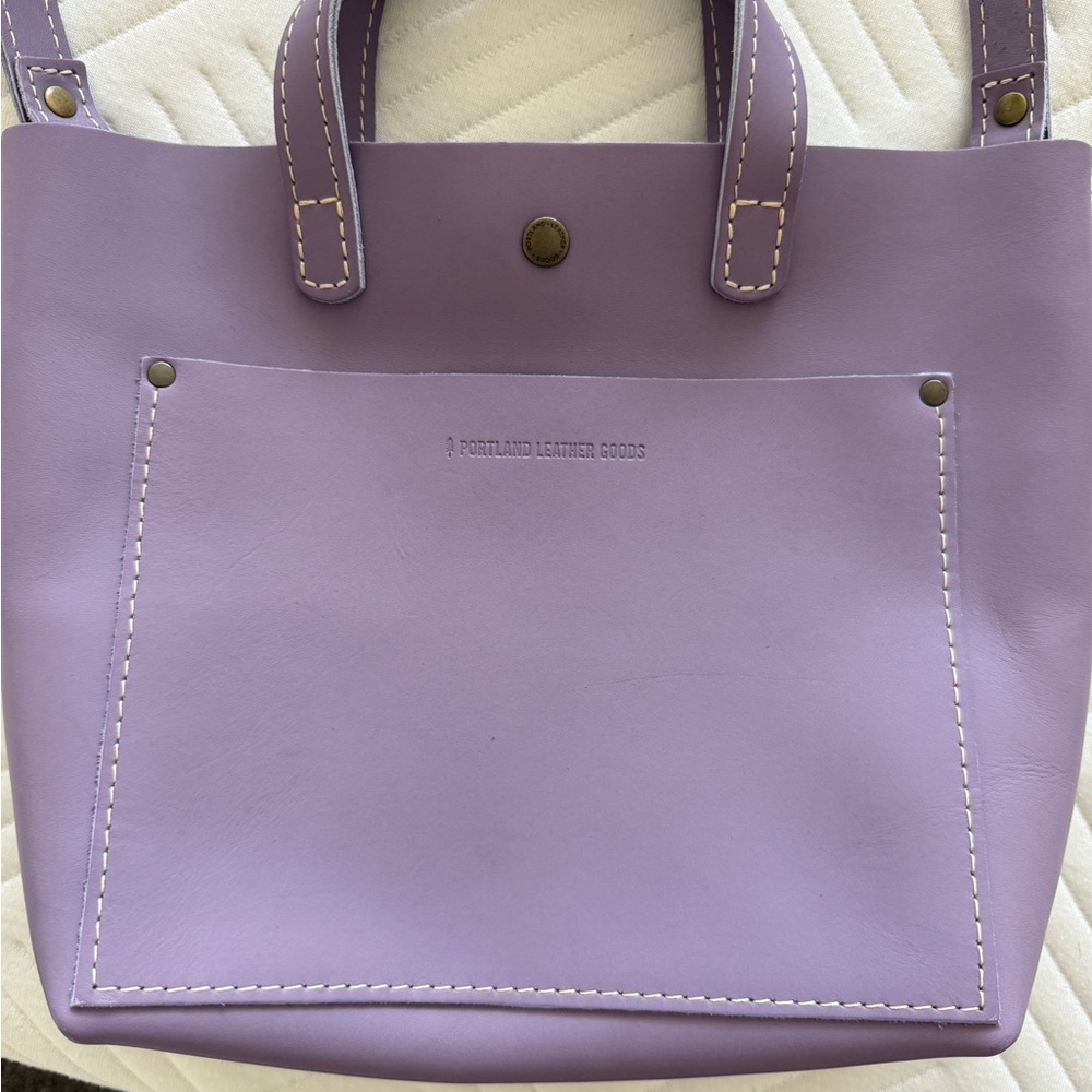Purple Crossbody Tote Bag - Women's Shoulder Bag - Picture 14 of 16